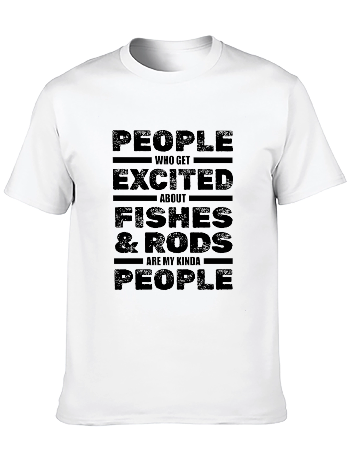 Fishing Enthusiasts Tee - Fishes & Rods
