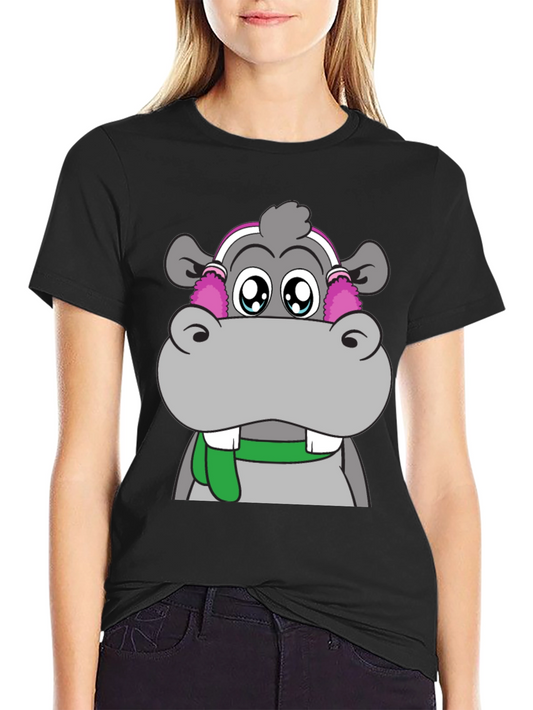 Cute Hippo Graphic Tee - Unisex