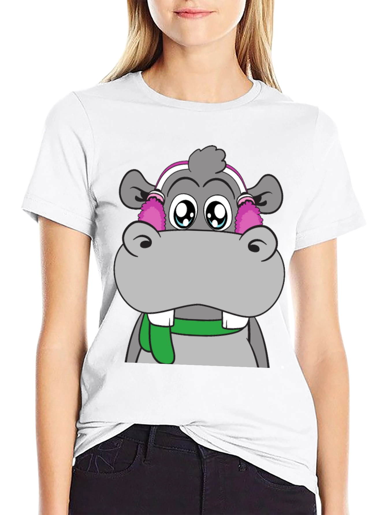 Cute Hippo Graphic Tee - Unisex