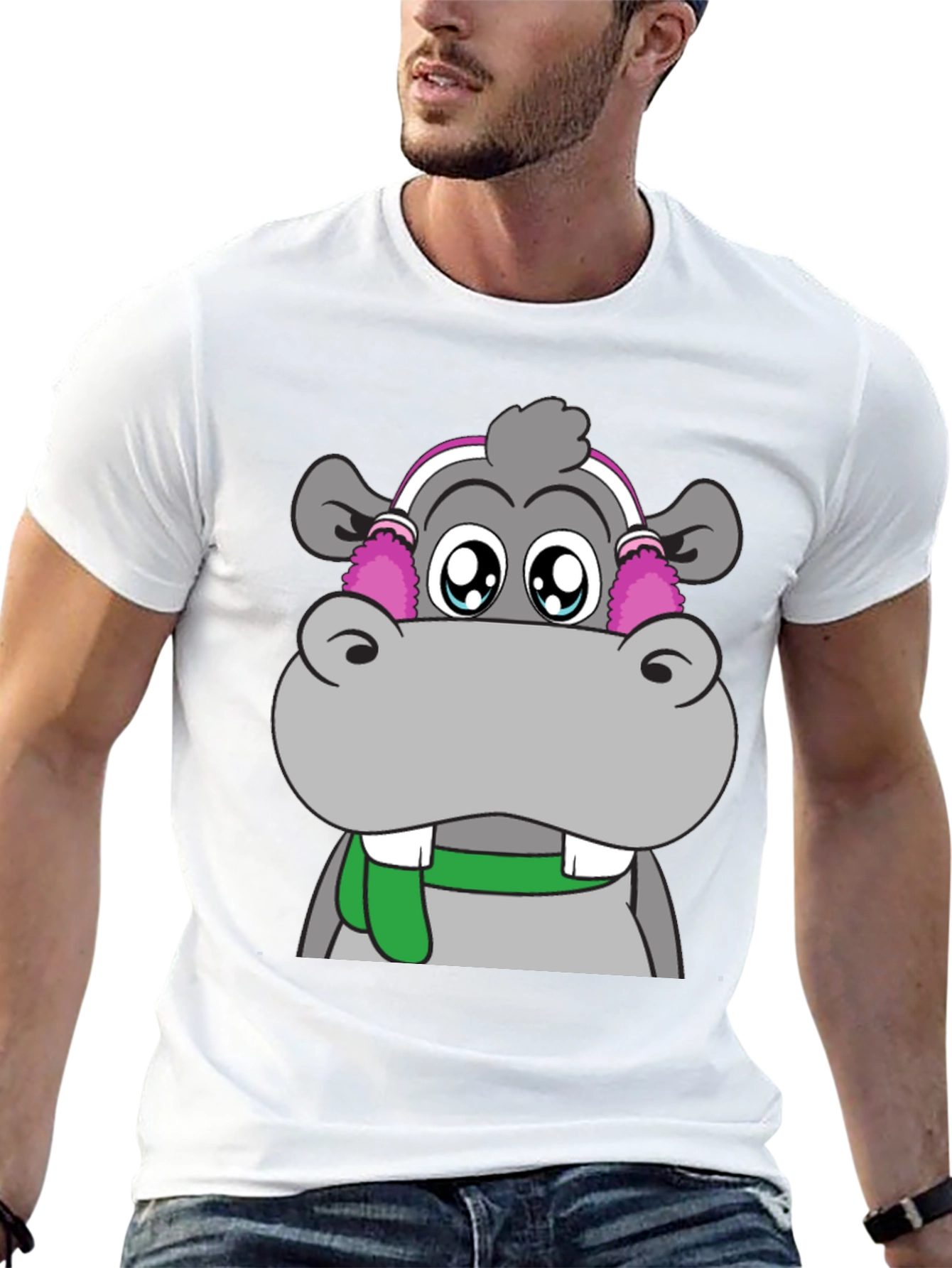 Cute Hippo Graphic Tee - Unisex