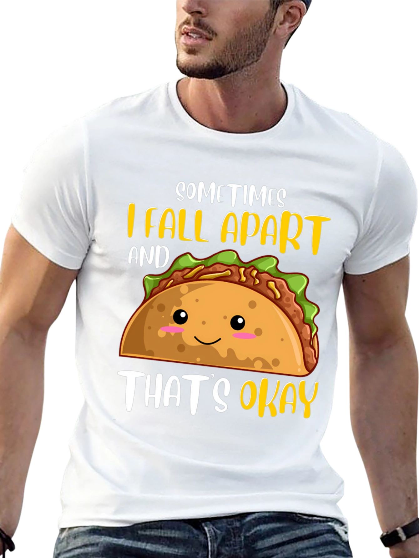 Funny Taco T-Shirt: Sometimes I Fall Apart
