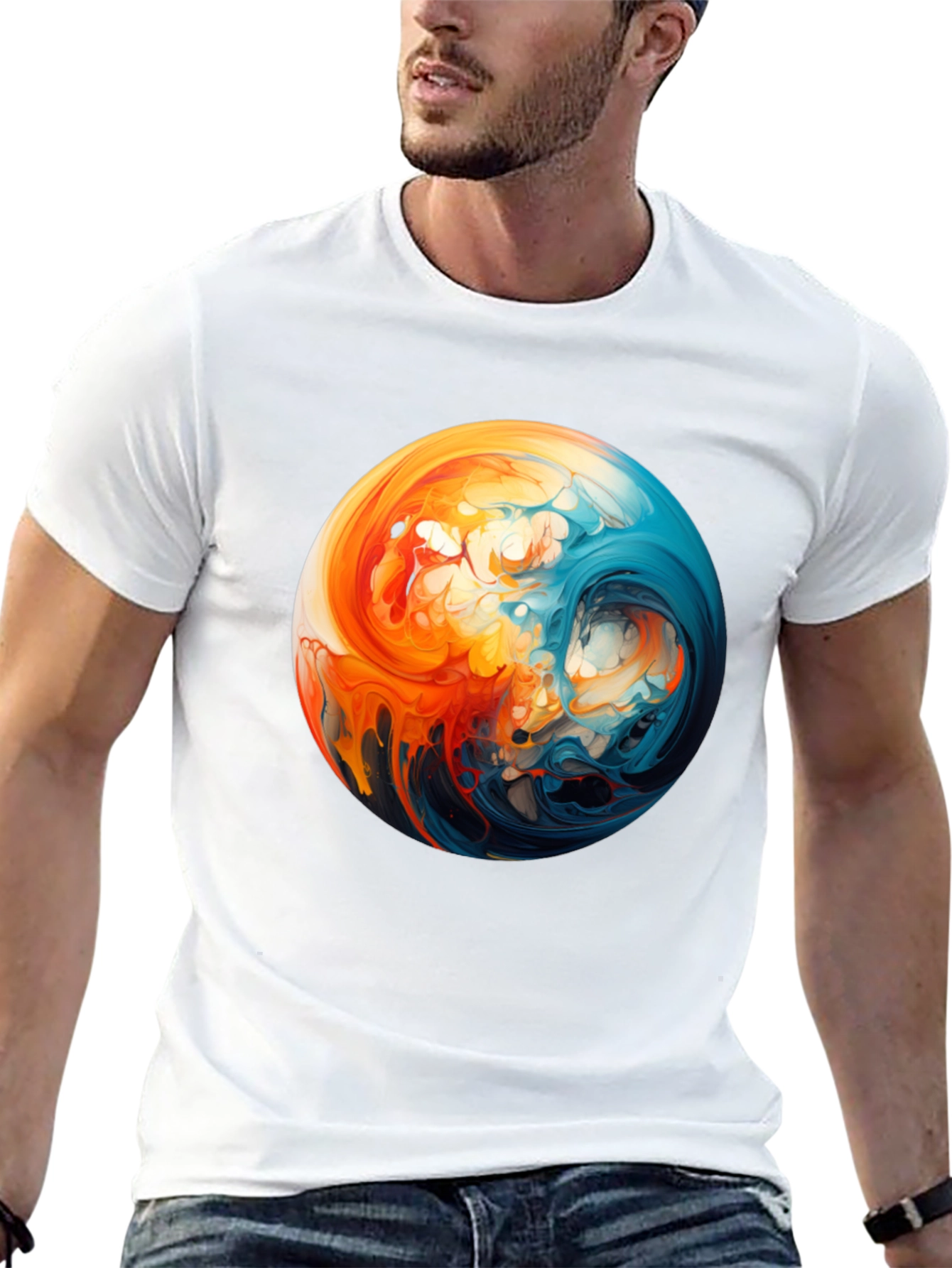 Yin Yang Sphere Graphic Tee