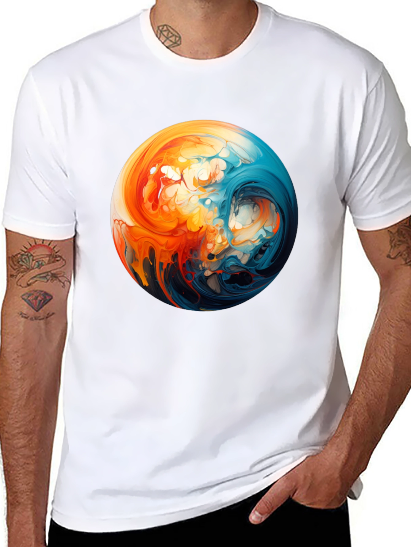 Yin Yang Sphere Graphic Tee