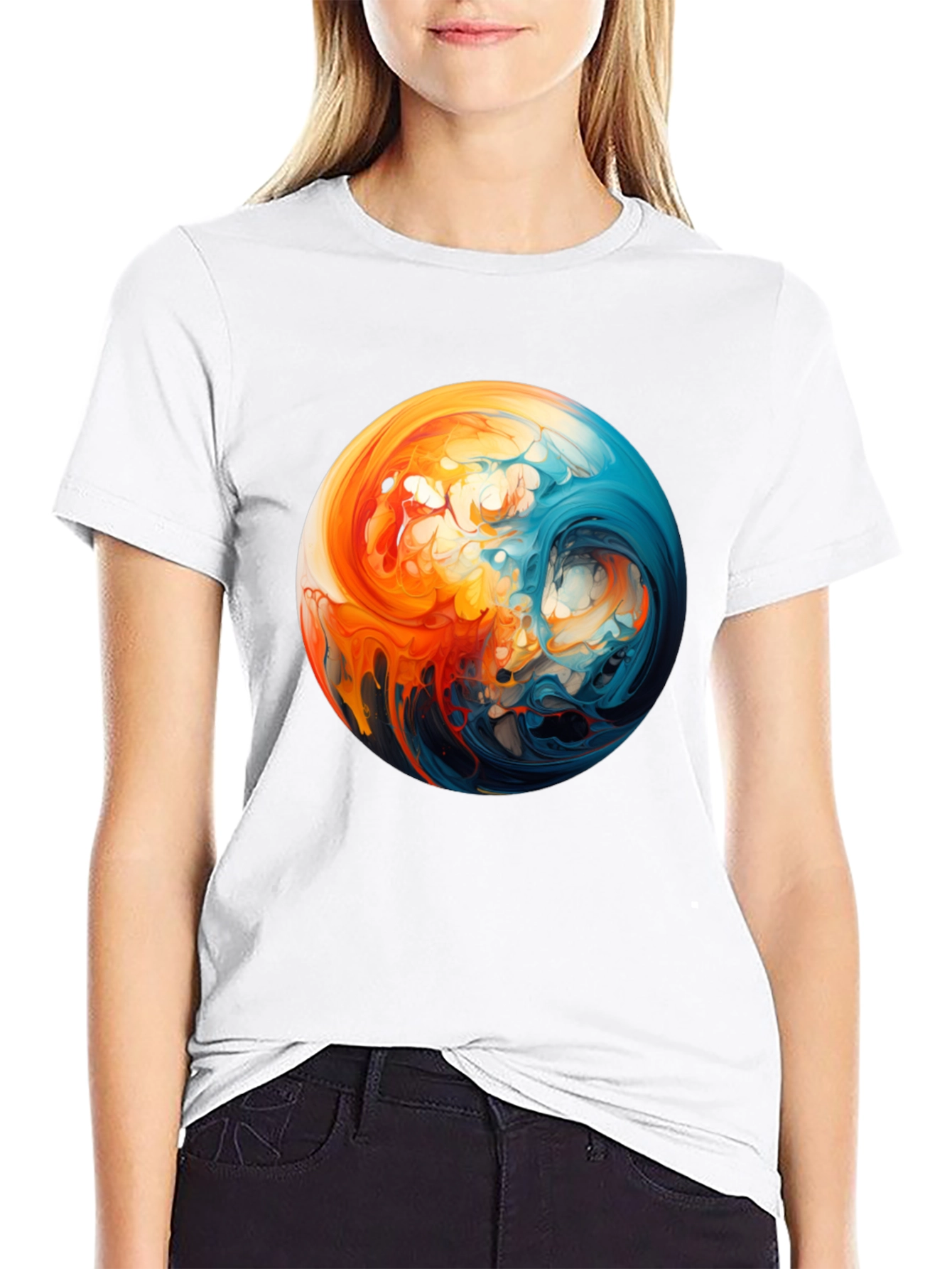 Yin Yang Sphere Graphic Tee