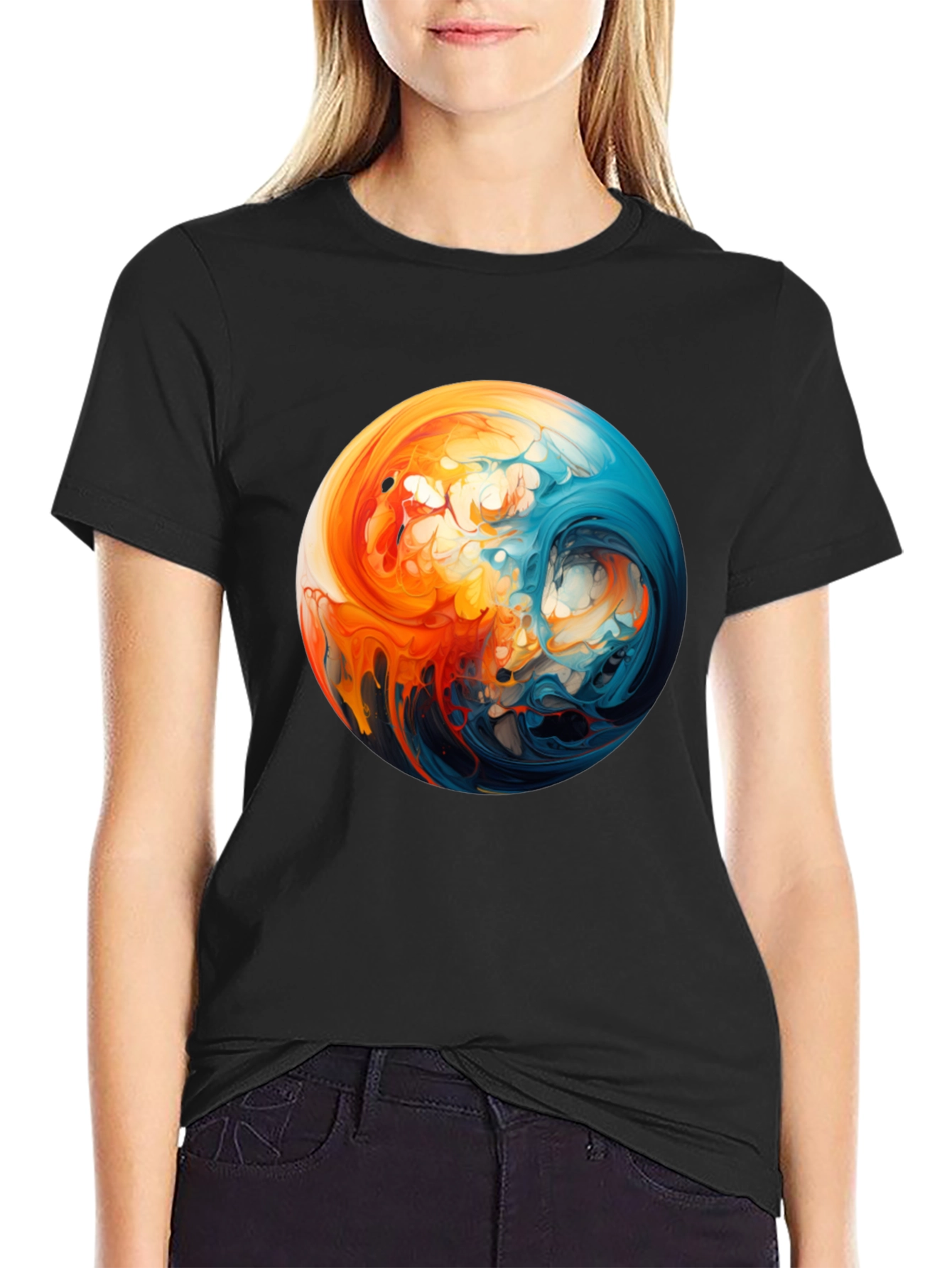 Yin Yang Sphere Graphic Tee