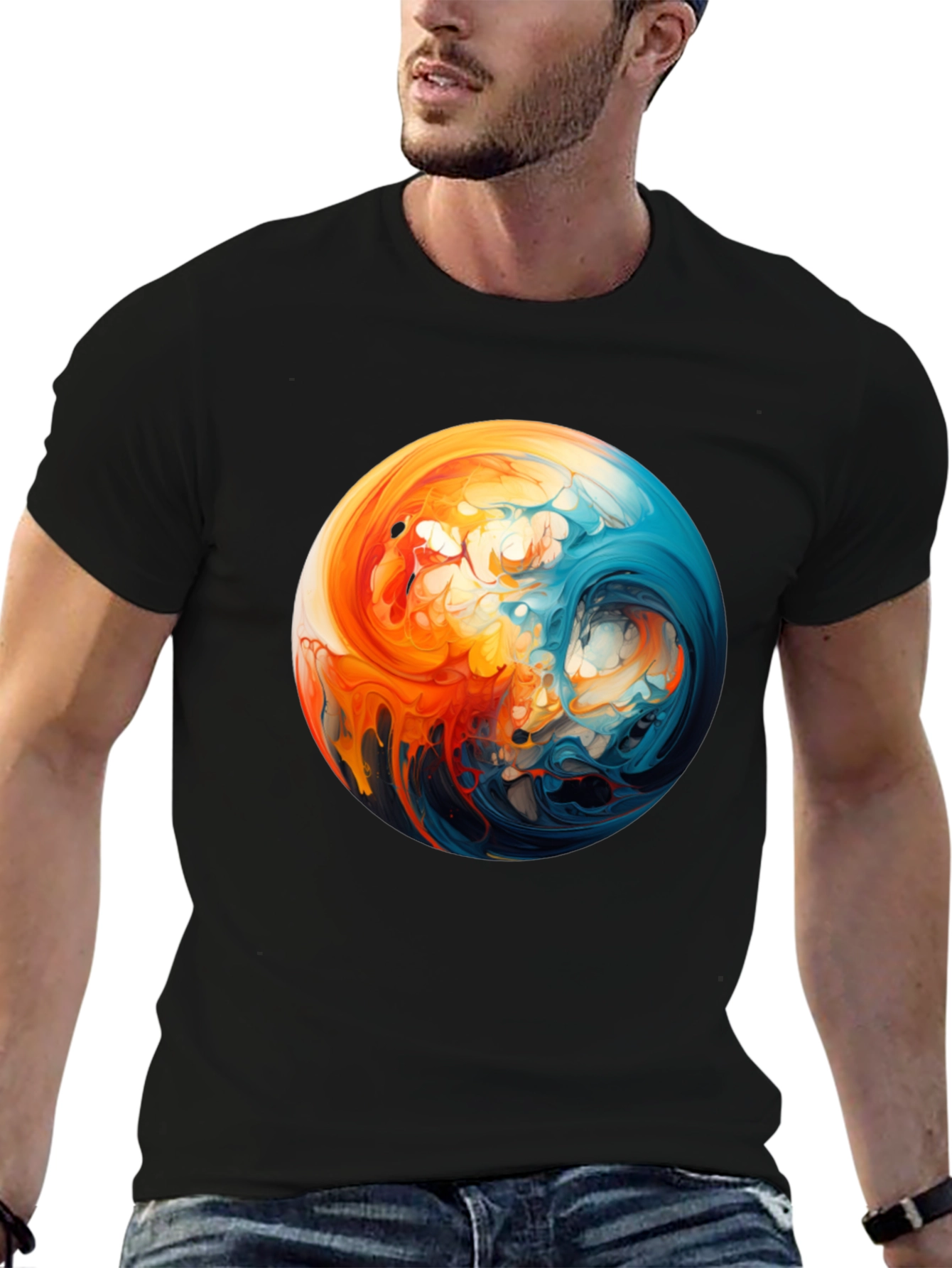 Yin Yang Sphere Graphic Tee