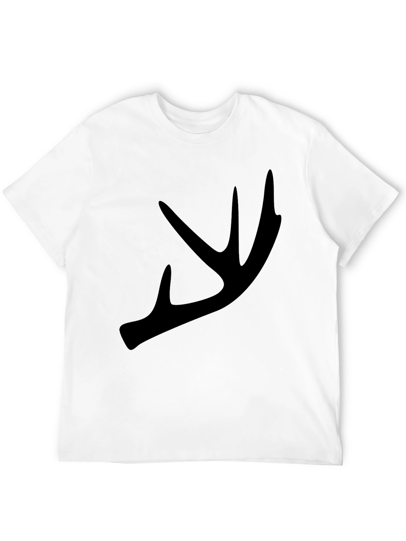 Antler Graphic Tee - Black Crew Neck T-Shirt