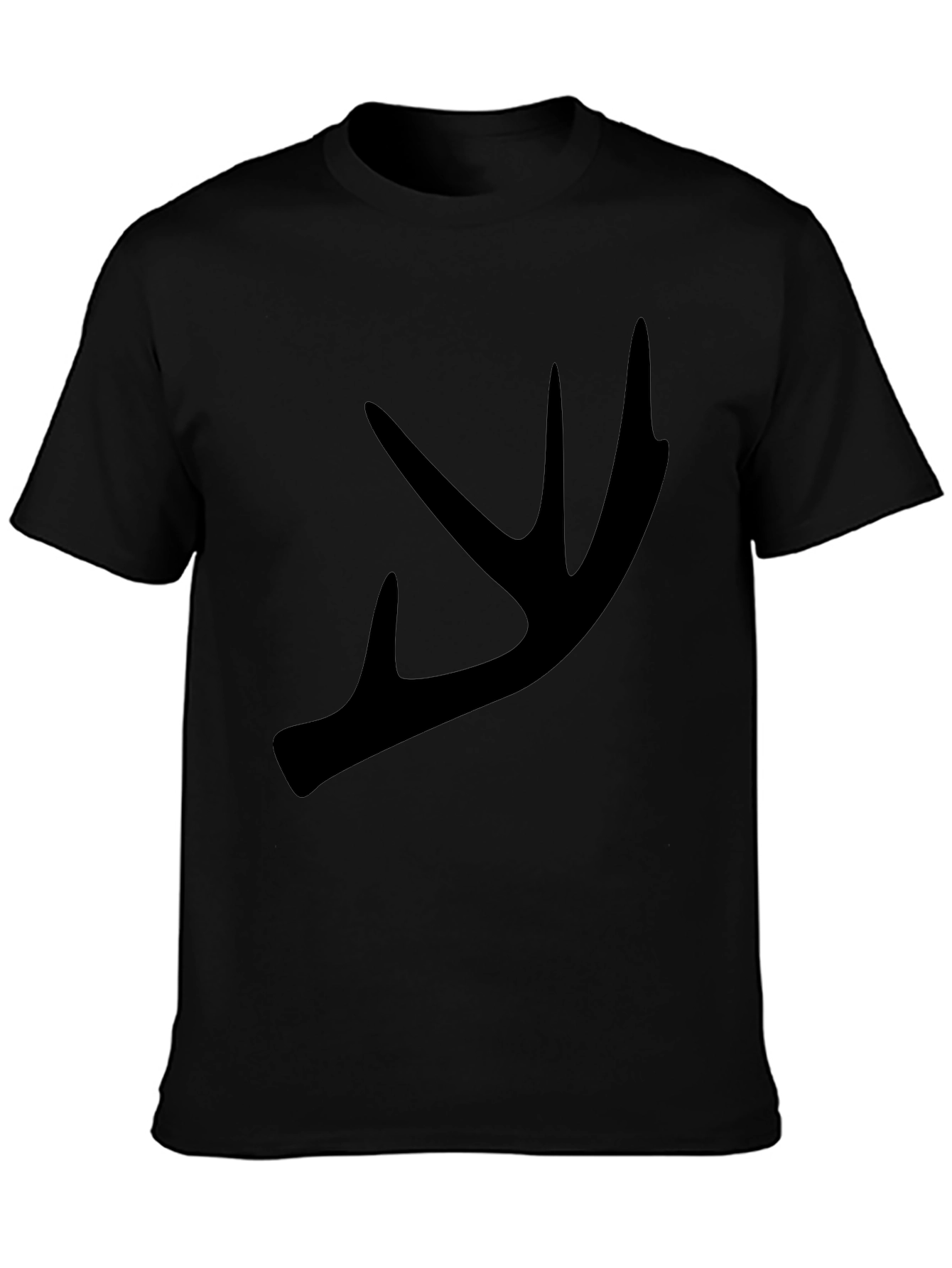 Antler Graphic Tee - Black Crew Neck T-Shirt