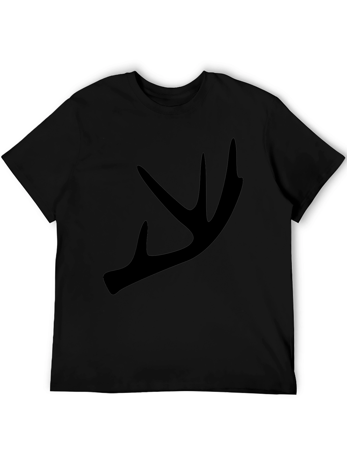 Antler Graphic Tee - Black Crew Neck T-Shirt