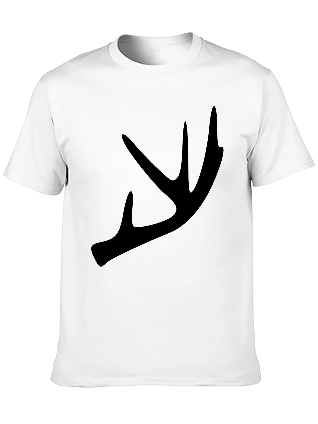 Antler Graphic Tee - Black Crew Neck T-Shirt
