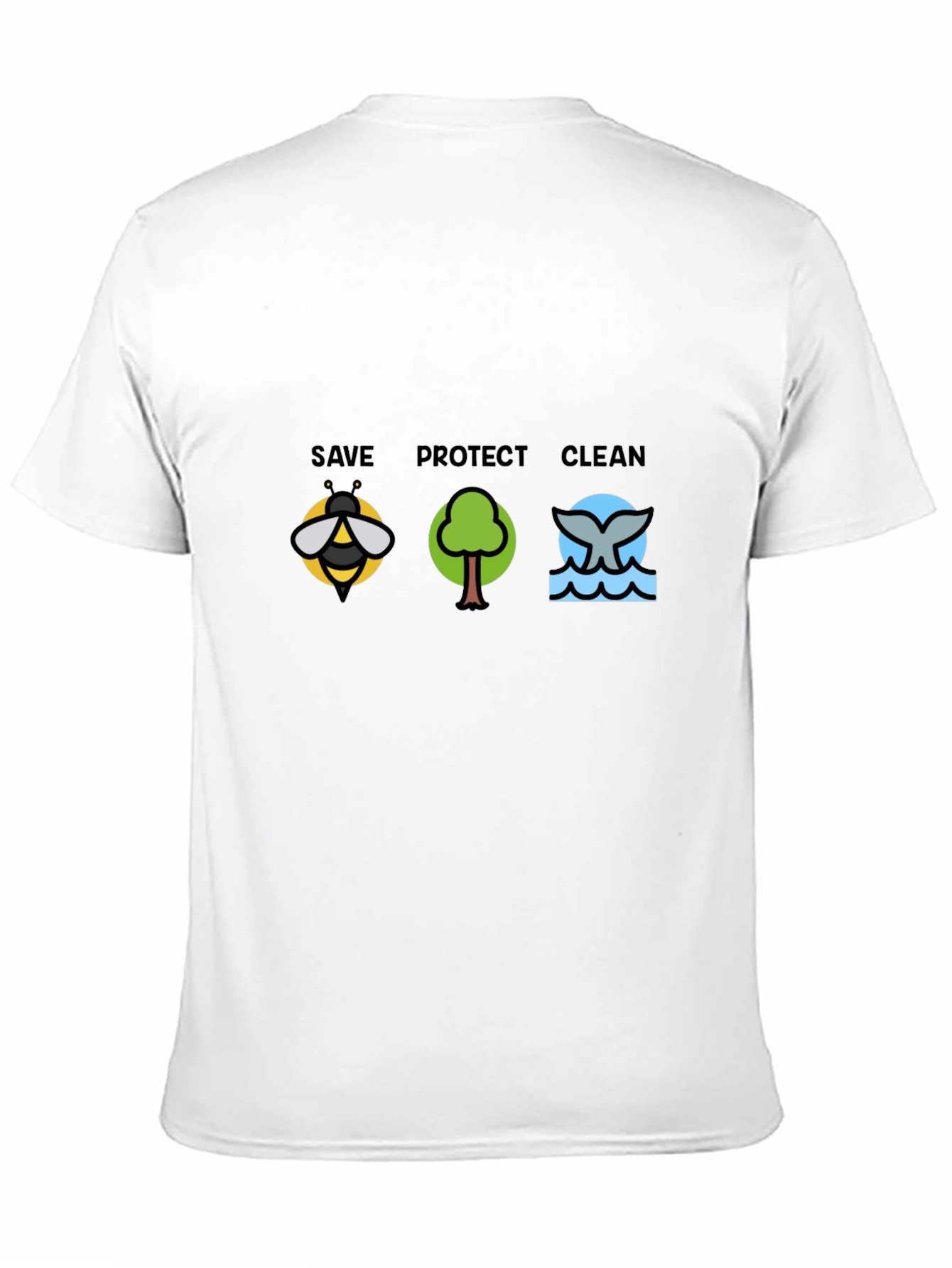 Eco-Friendly T-Shirt: Save Protect Clean Design