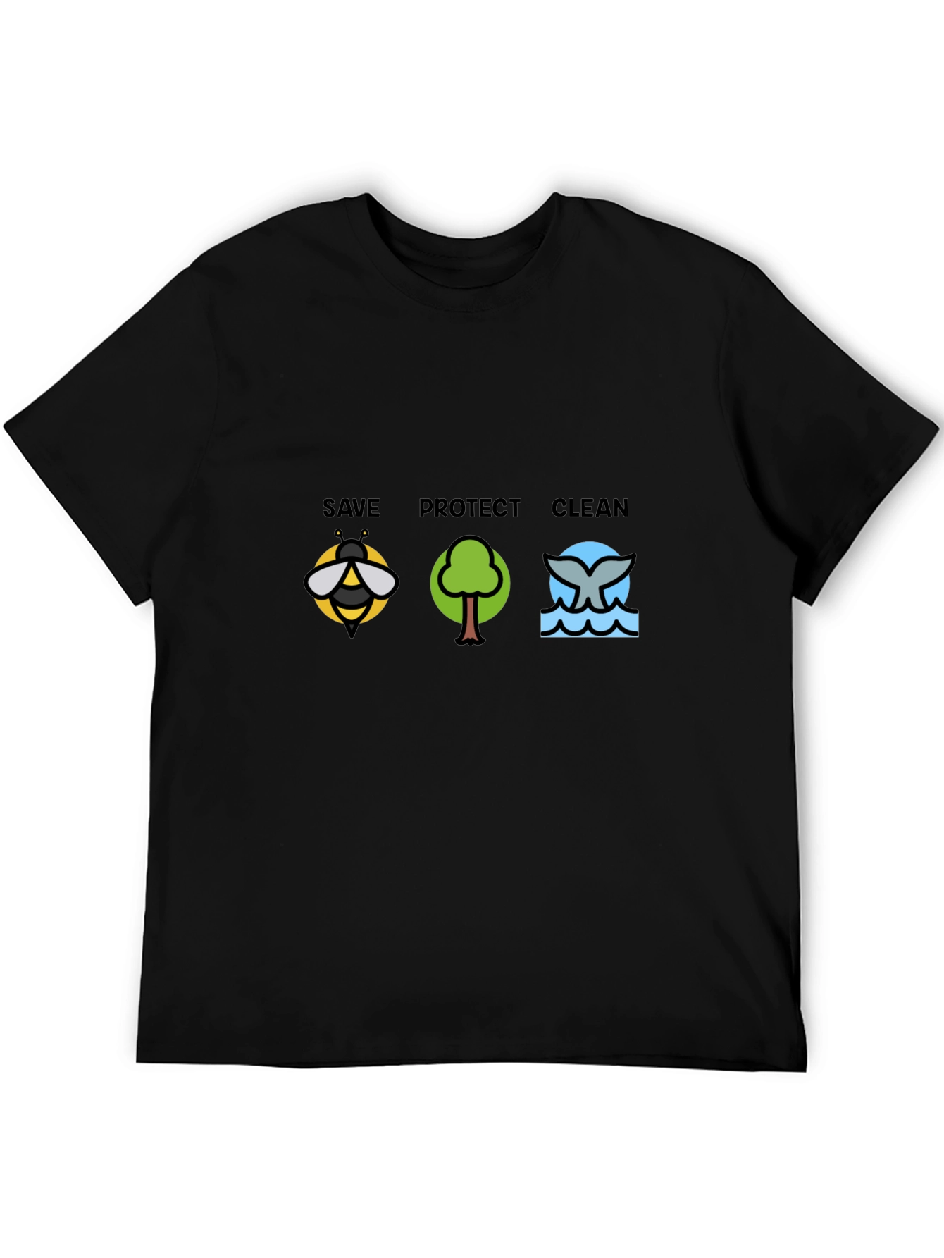 Eco-Friendly T-Shirt: Save Protect Clean Design