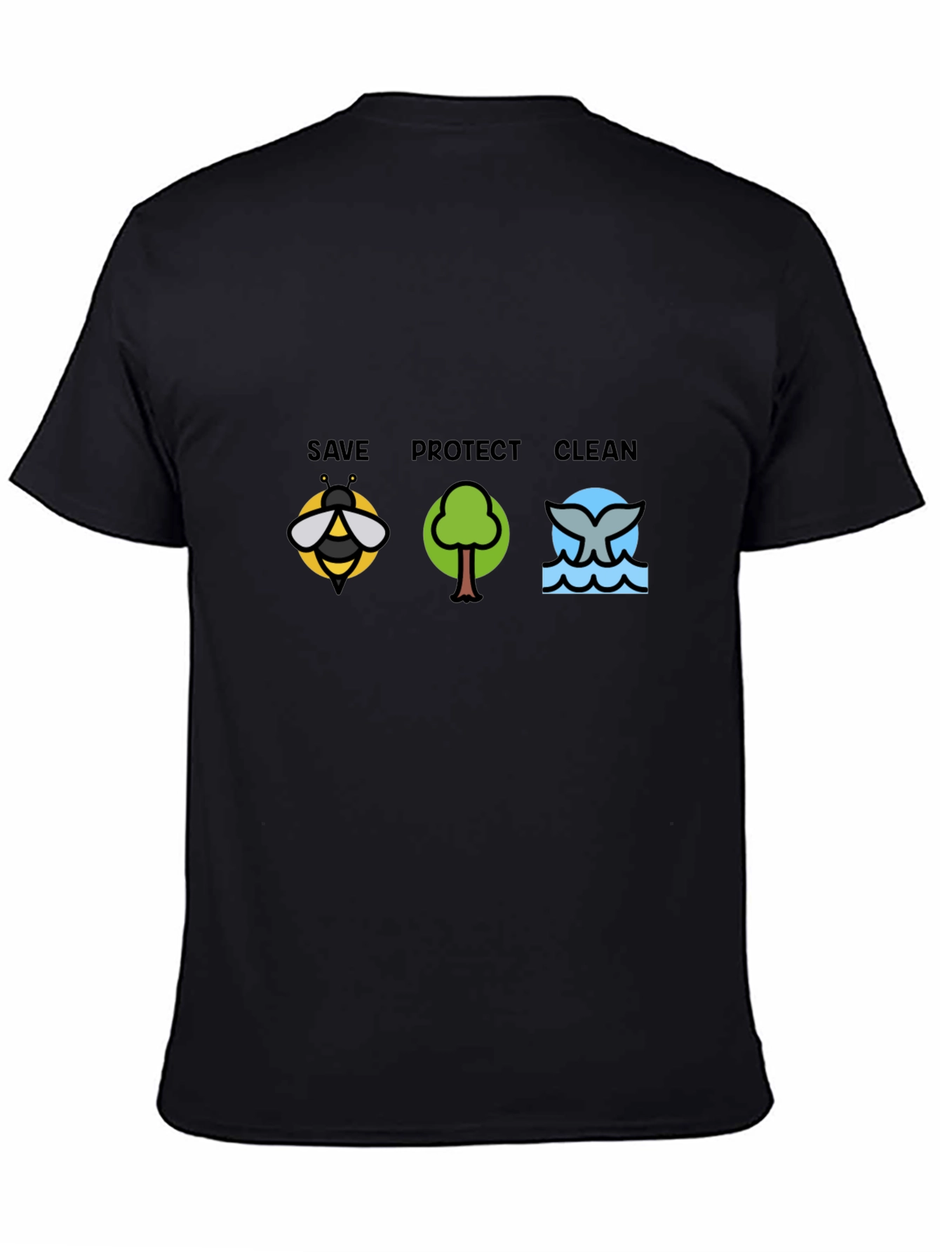 Eco-Friendly T-Shirt: Save Protect Clean Design