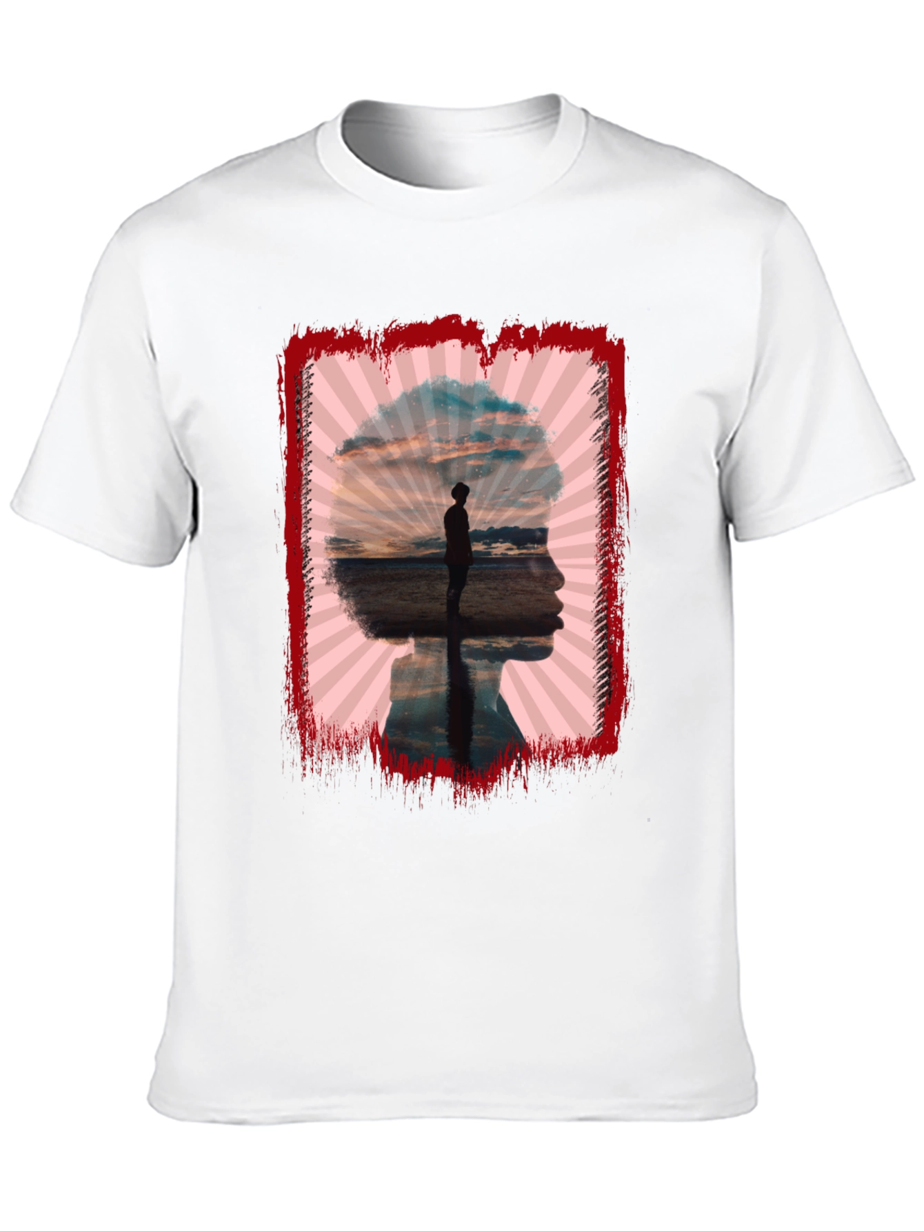 Silhouette Sunset Graphic Tee - Black Casual Shirt