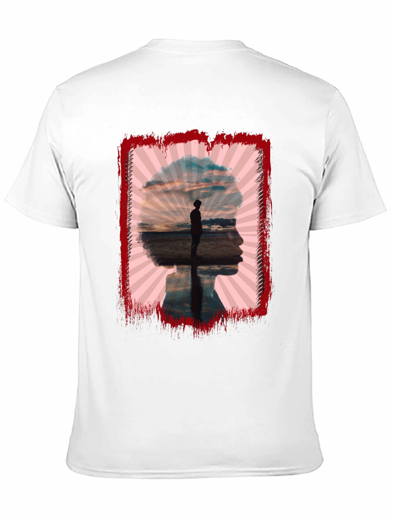 Silhouette Sunset Graphic Tee - Black Casual Shirt