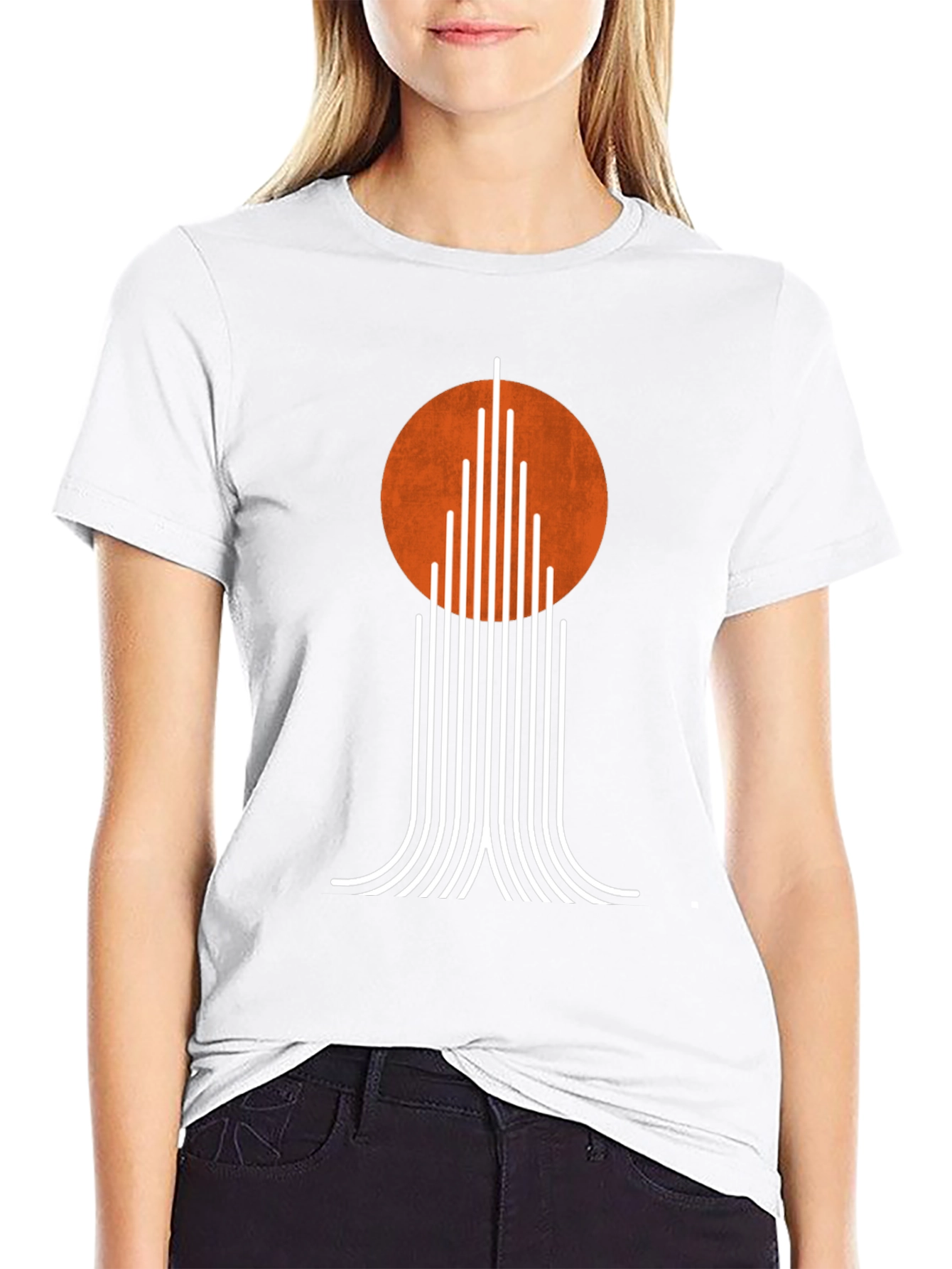 Modernist Sunset Tee - Geometric Graphic T-Shirt