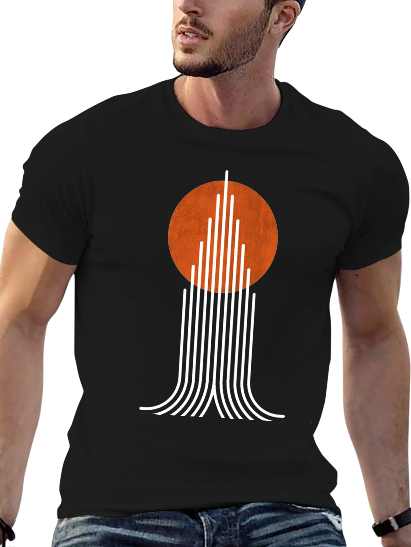 Modernist Sunset Tee - Geometric Graphic T-Shirt