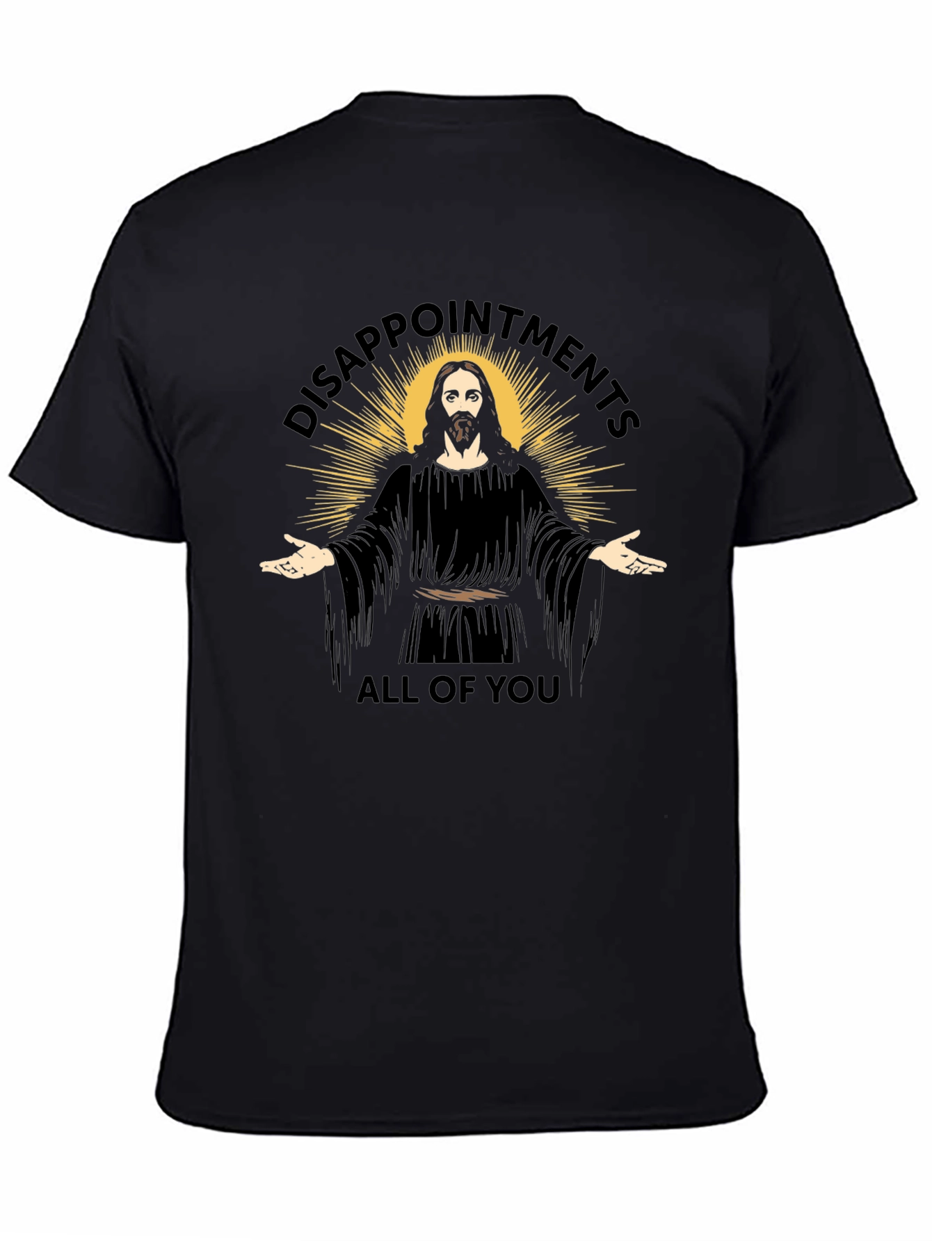 Disappointment Jesus Black Graphic T-Shirt