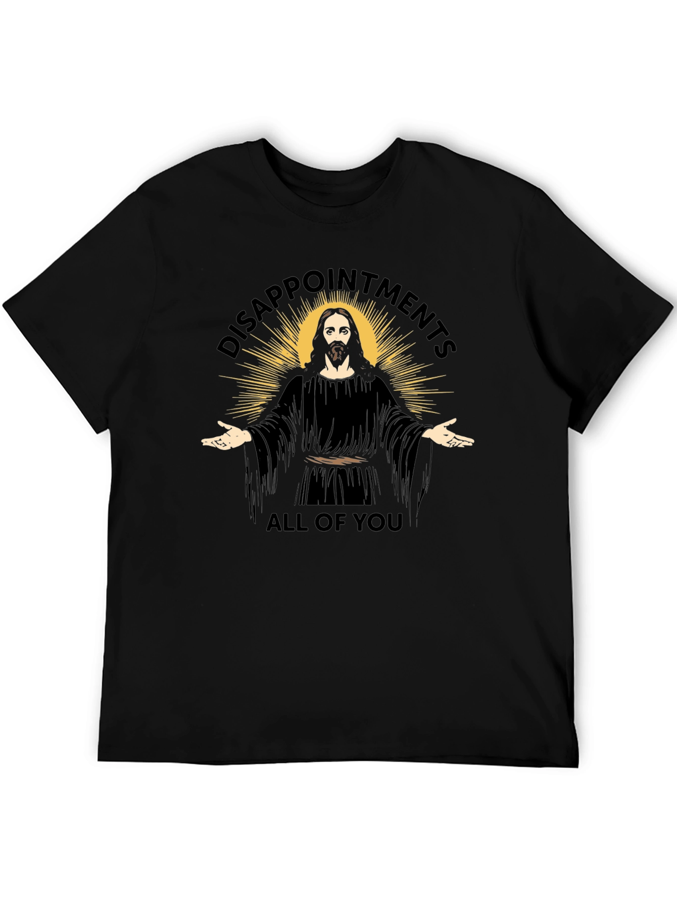 Disappointment Jesus Black Graphic T-Shirt