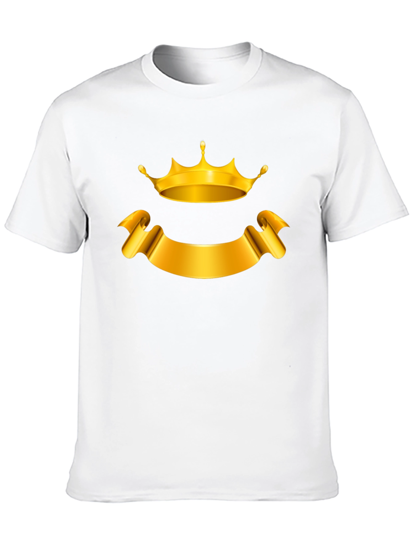 Golden Crown and Banner Black T-Shirt