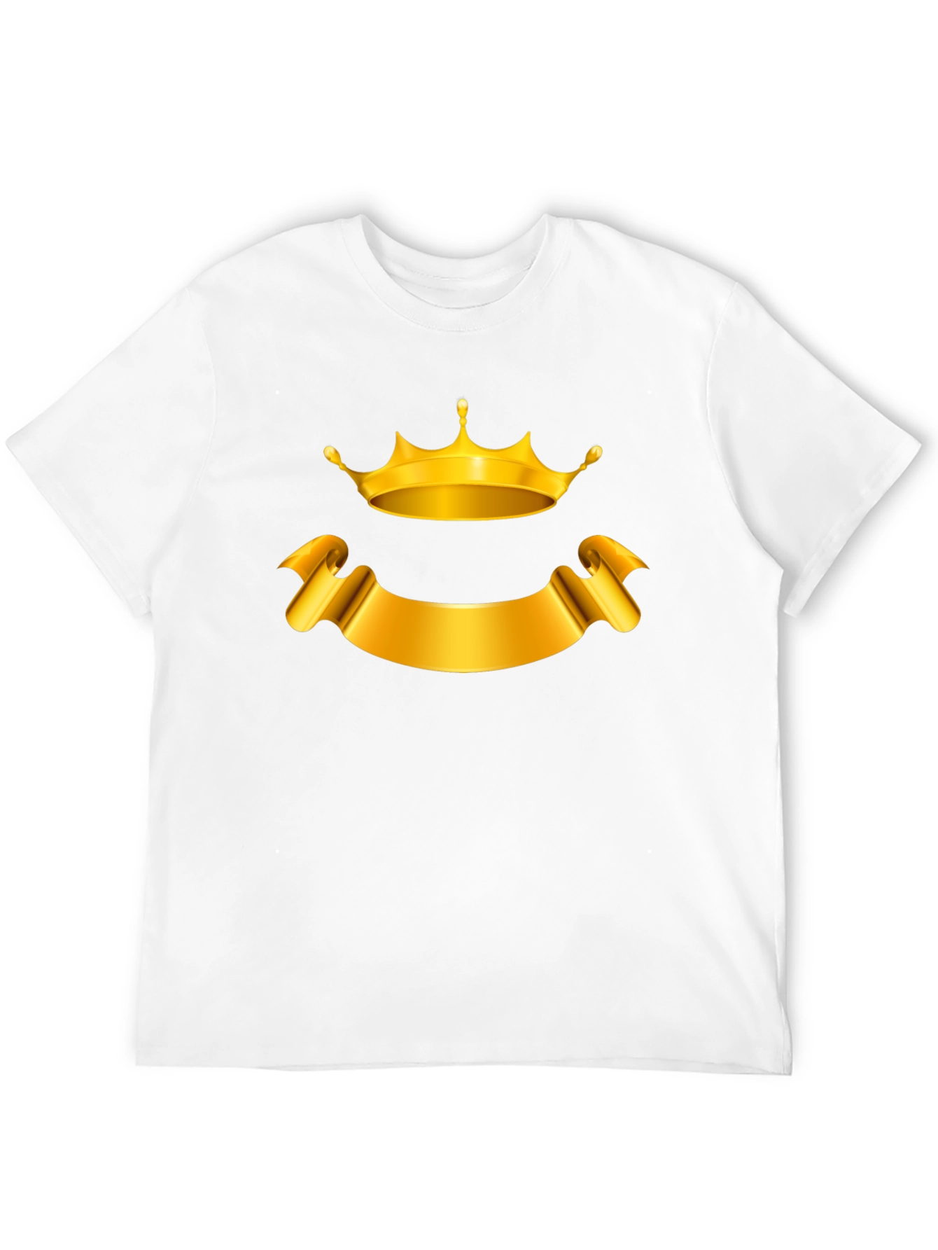 Golden Crown and Banner Black T-Shirt
