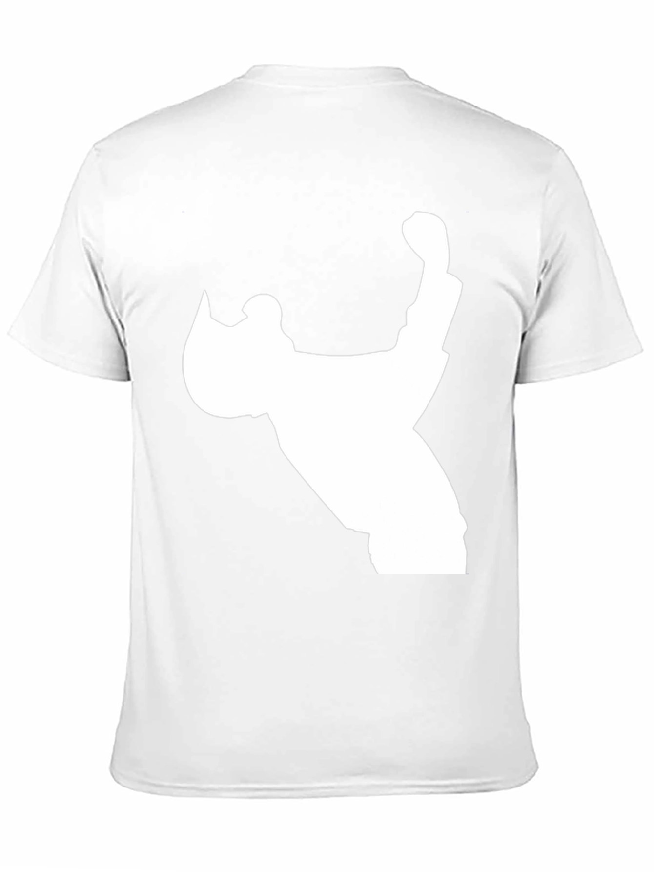 Black T-Shirt with White Silhouette Design
