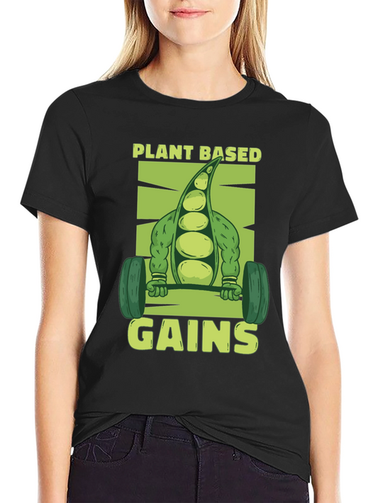 Plant-Based Gains T-Shirt - Vegan Fitness Apparel