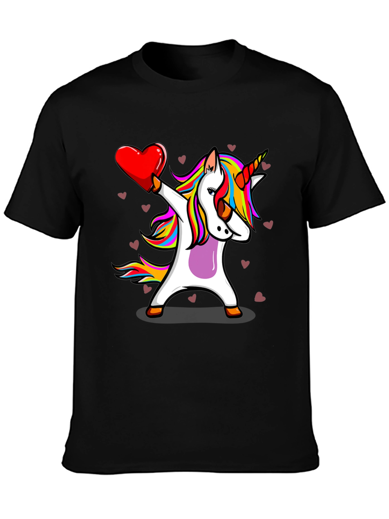 Unicorn Dabbing Heart T-Shirt