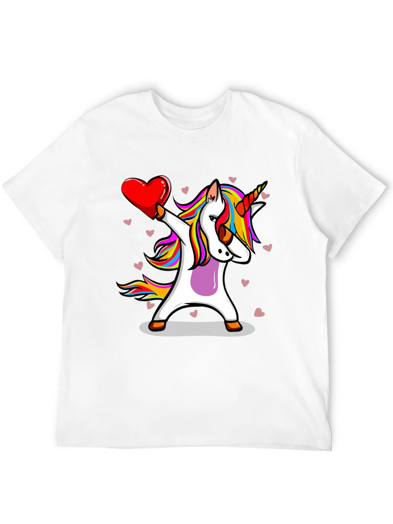 Unicorn Dabbing Heart T-Shirt