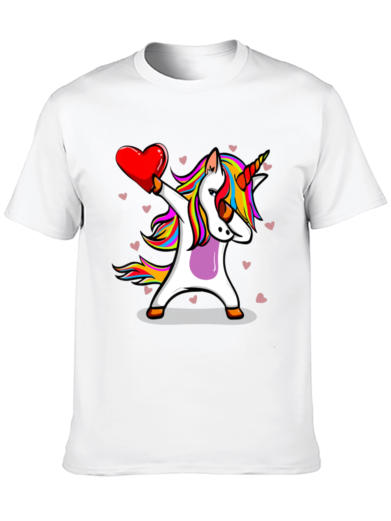 Unicorn Dabbing Heart T-Shirt