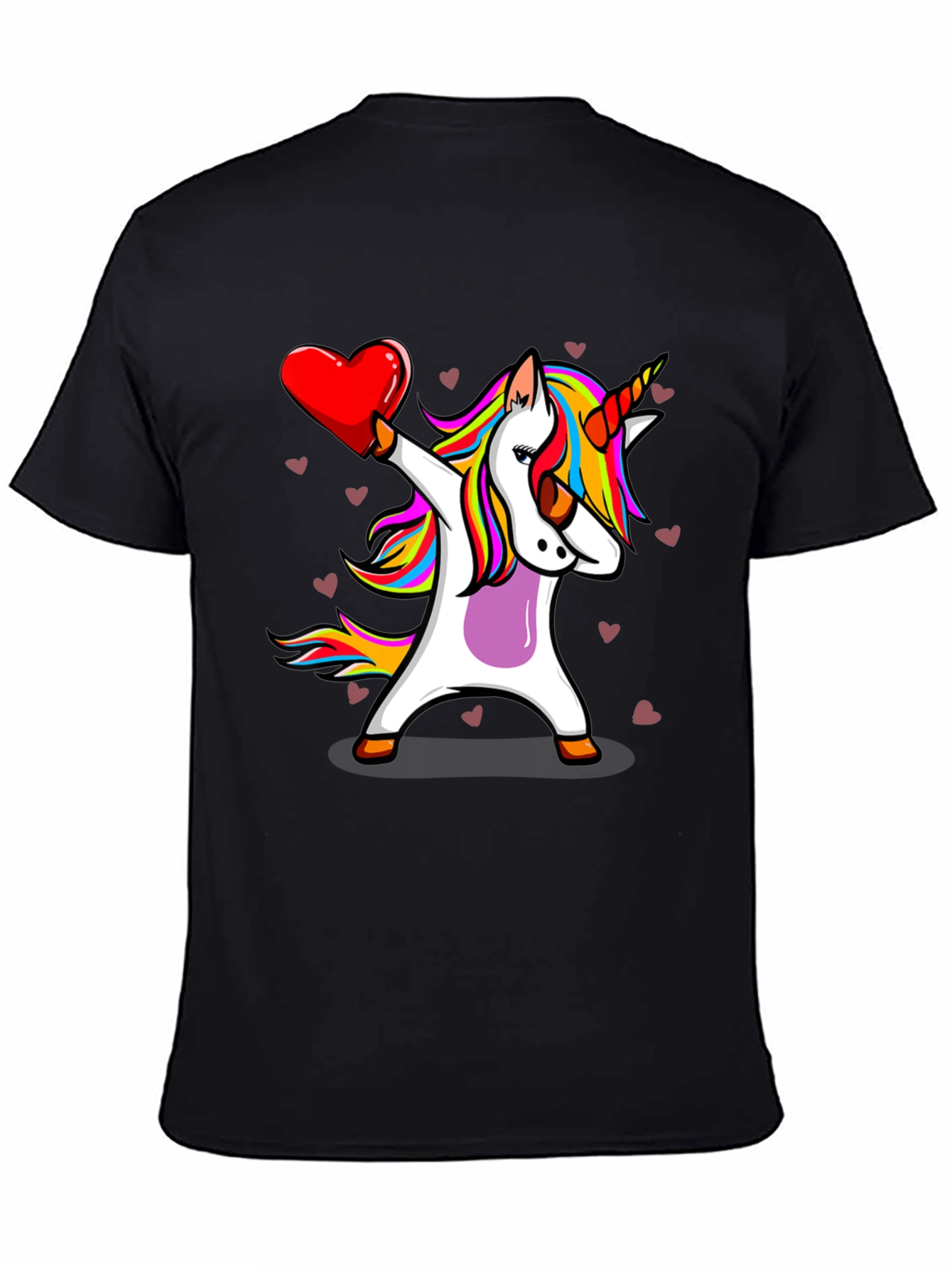 Unicorn Dabbing Heart T-Shirt