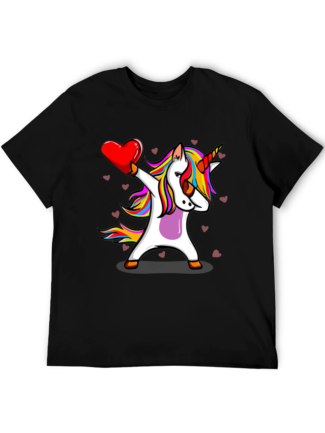 Unicorn Dabbing Heart T-Shirt