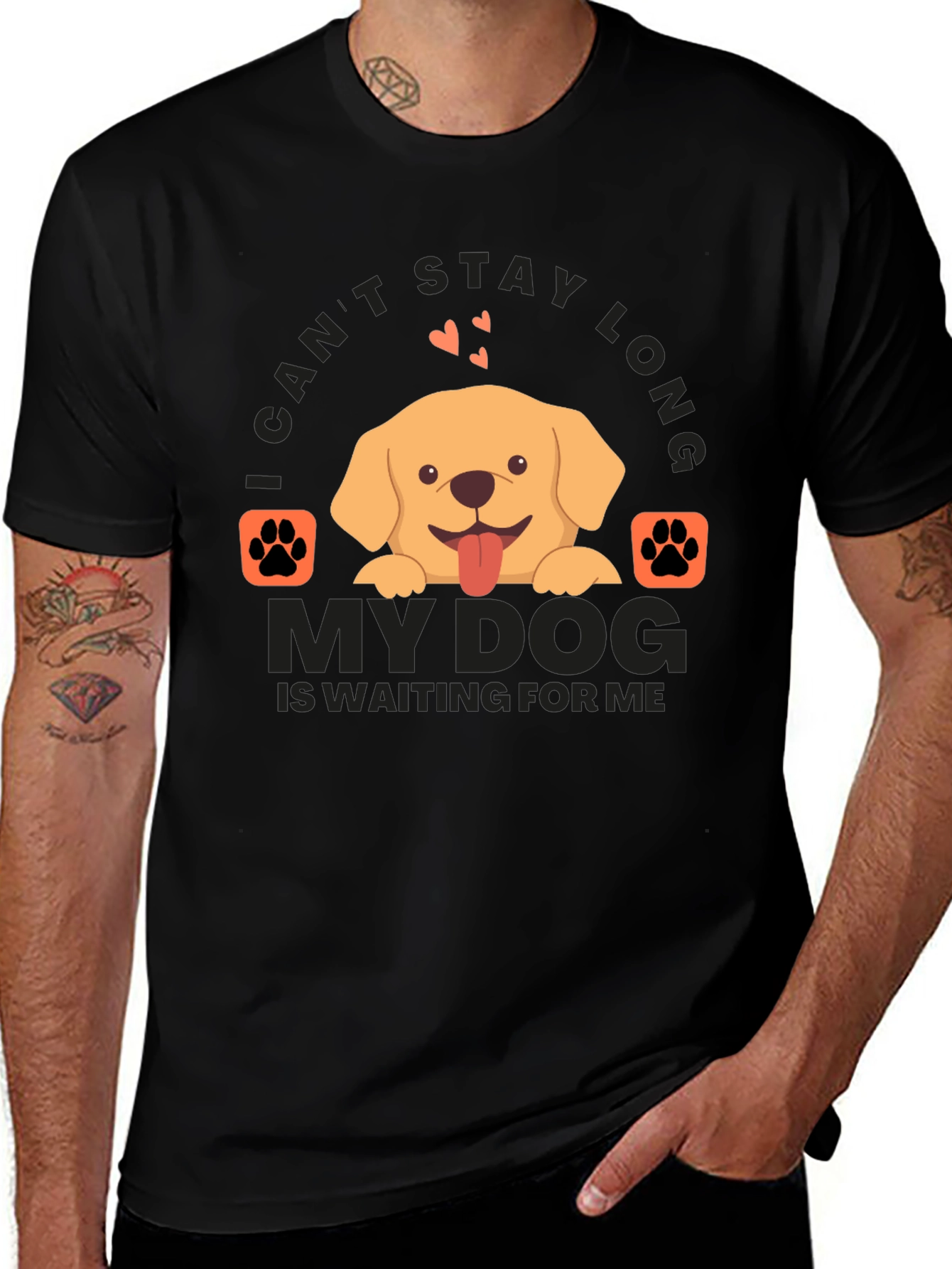 Dog Lover T-Shirt: I Cant Stay Long