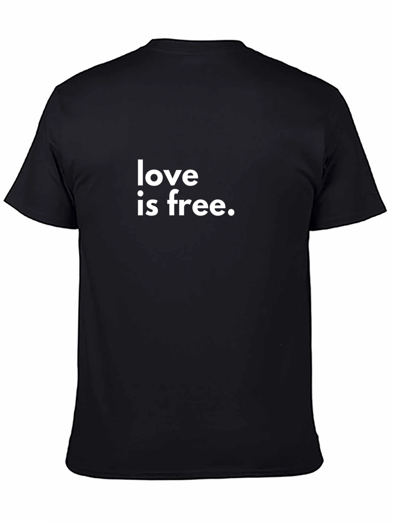 Love Is Free Graphic Tee - Black Cotton T-Shirt