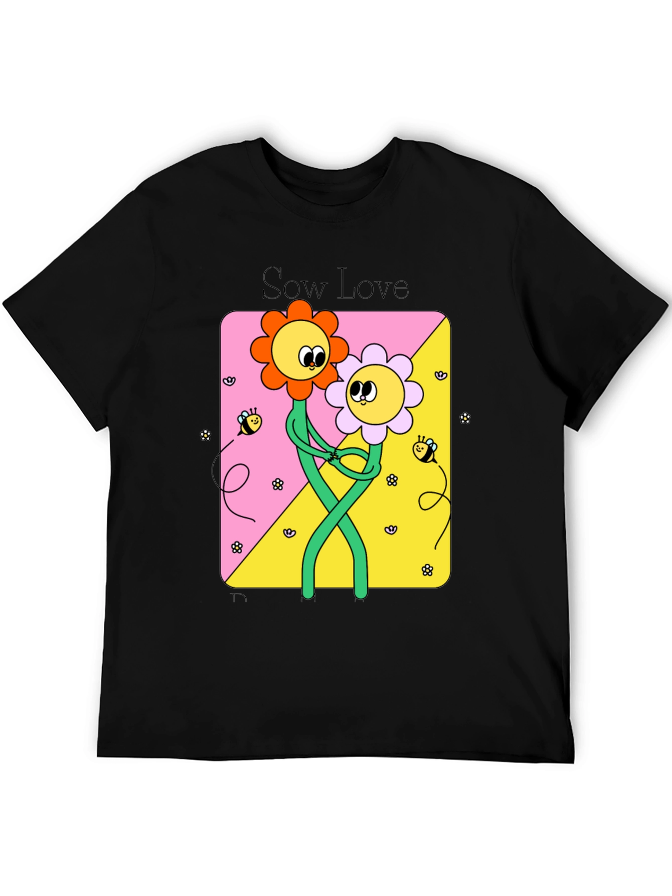 Sow Love Graphic Tee - Cute Flower Power T-Shirt