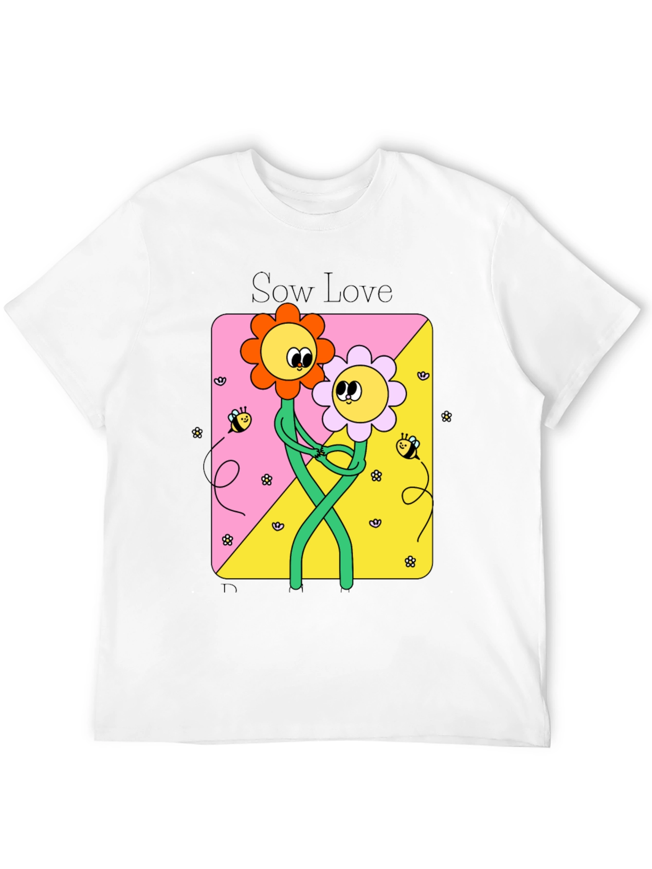 Sow Love Graphic Tee - Cute Flower Power T-Shirt