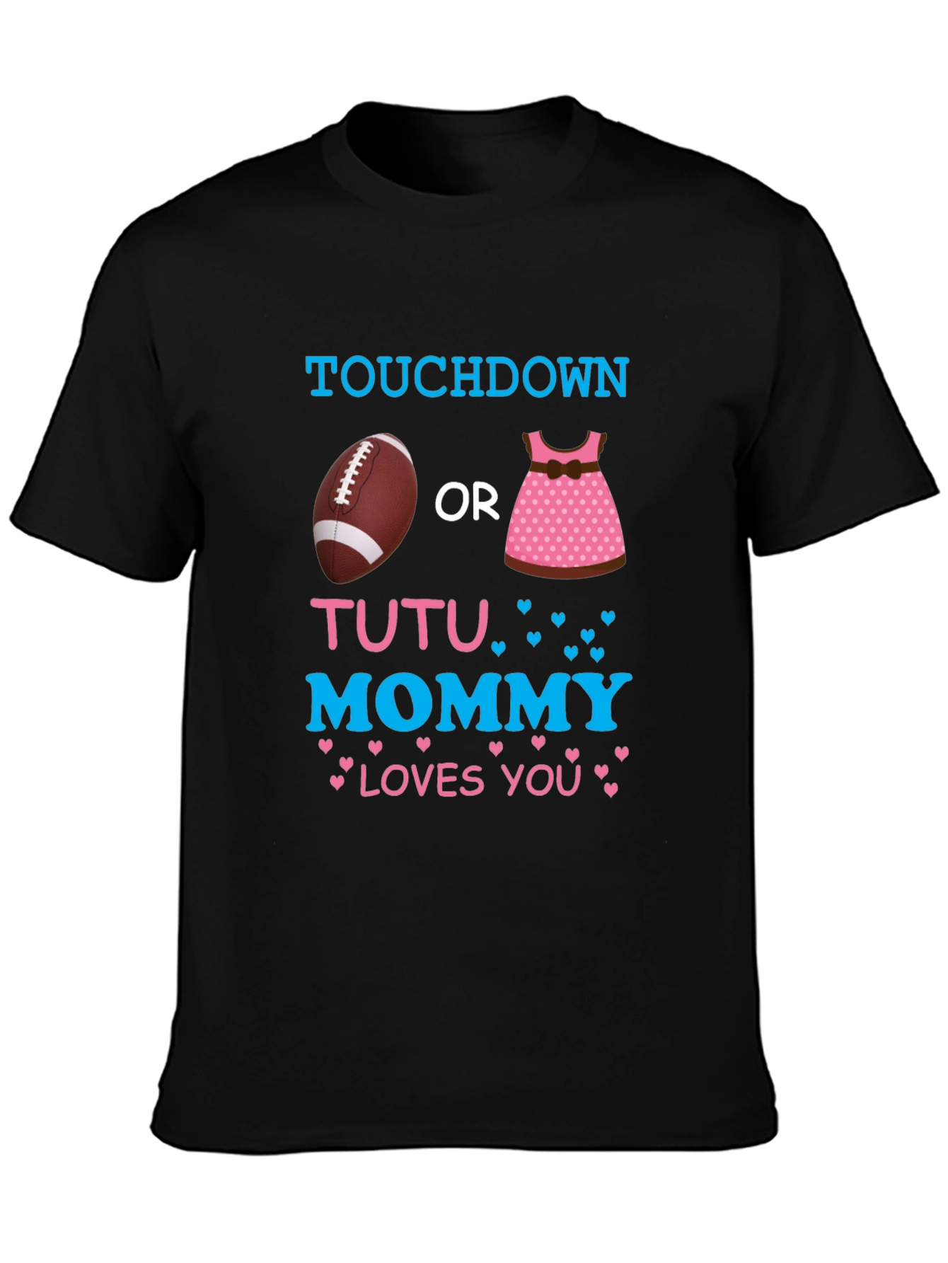 Touchdown or Tutu Gender Reveal T-Shirt