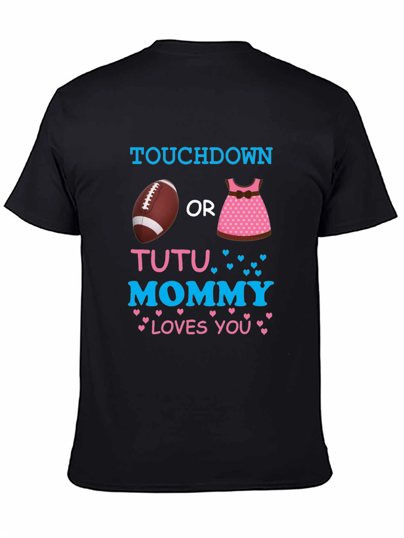 Touchdown or Tutu Gender Reveal T-Shirt
