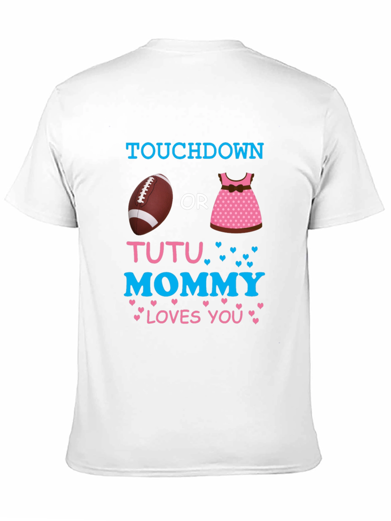 Touchdown or Tutu Gender Reveal T-Shirt