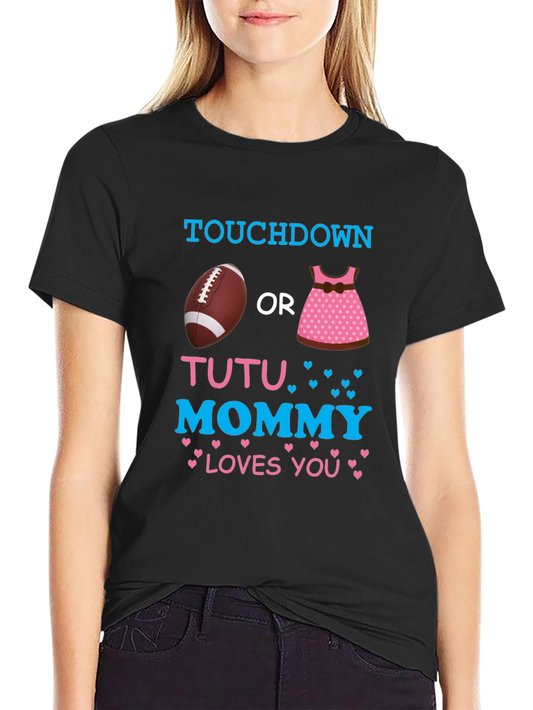 Touchdown or Tutu Gender Reveal T-Shirt
