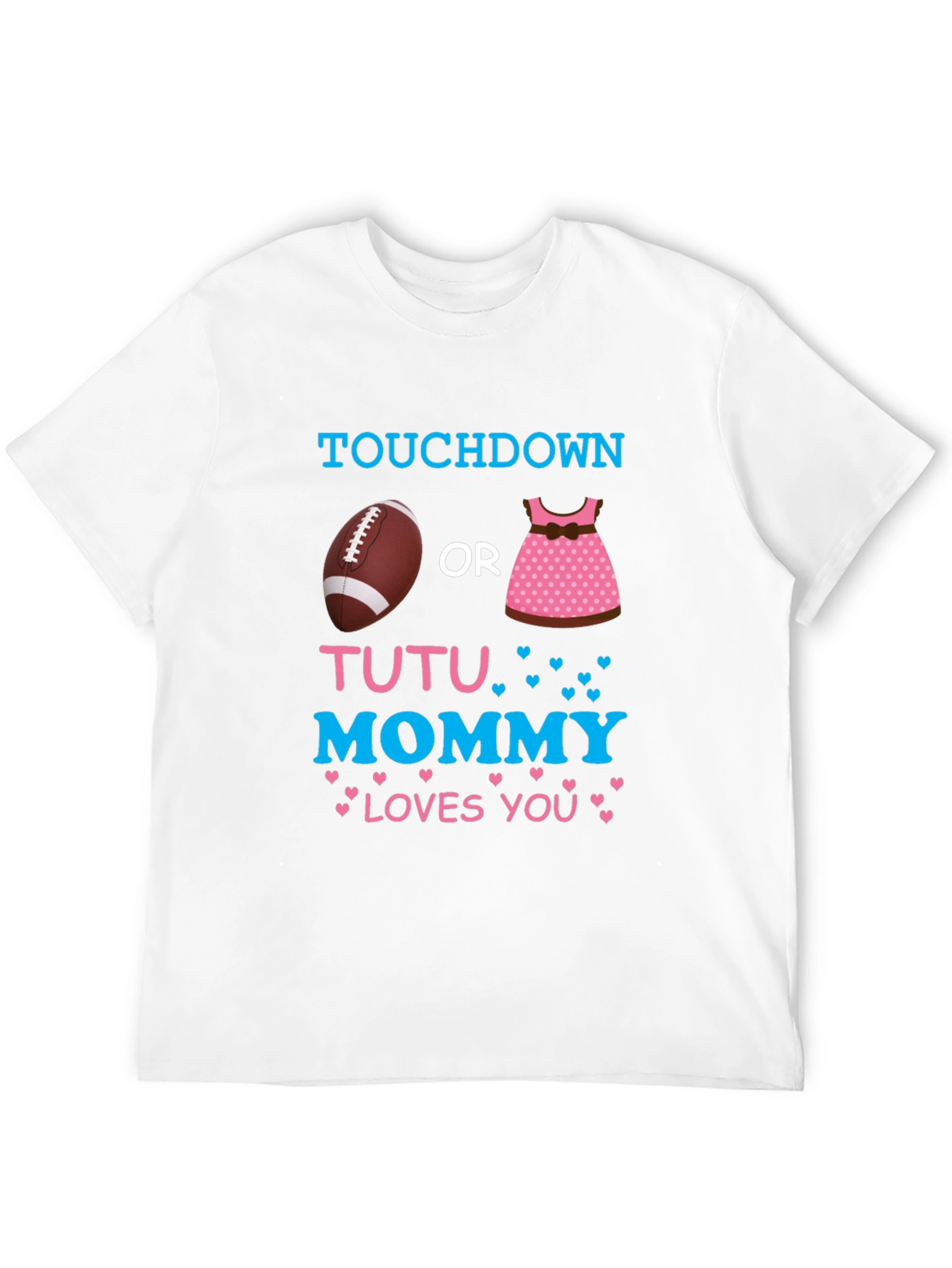 Touchdown or Tutu Gender Reveal T-Shirt