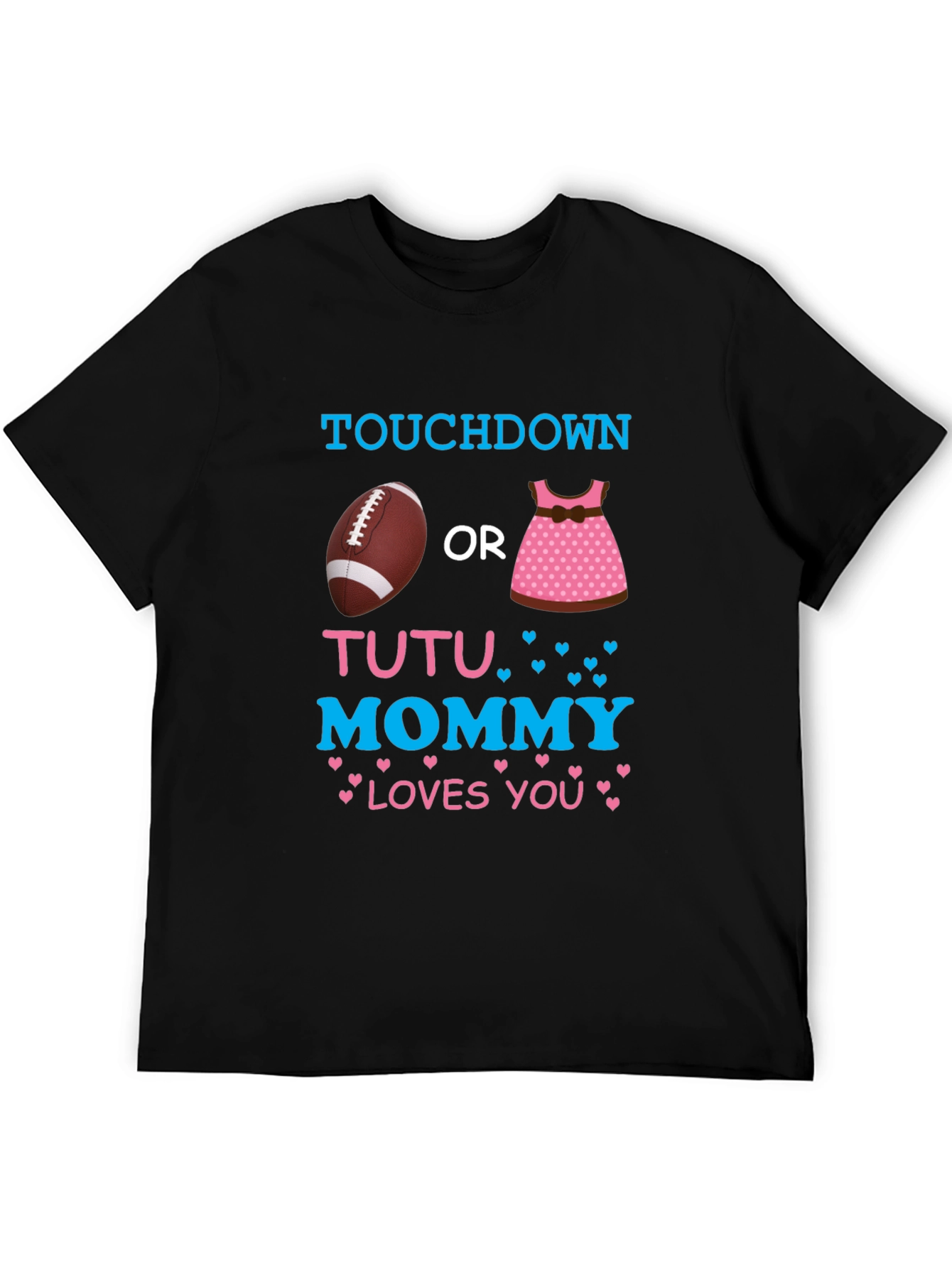 Touchdown or Tutu Gender Reveal T-Shirt