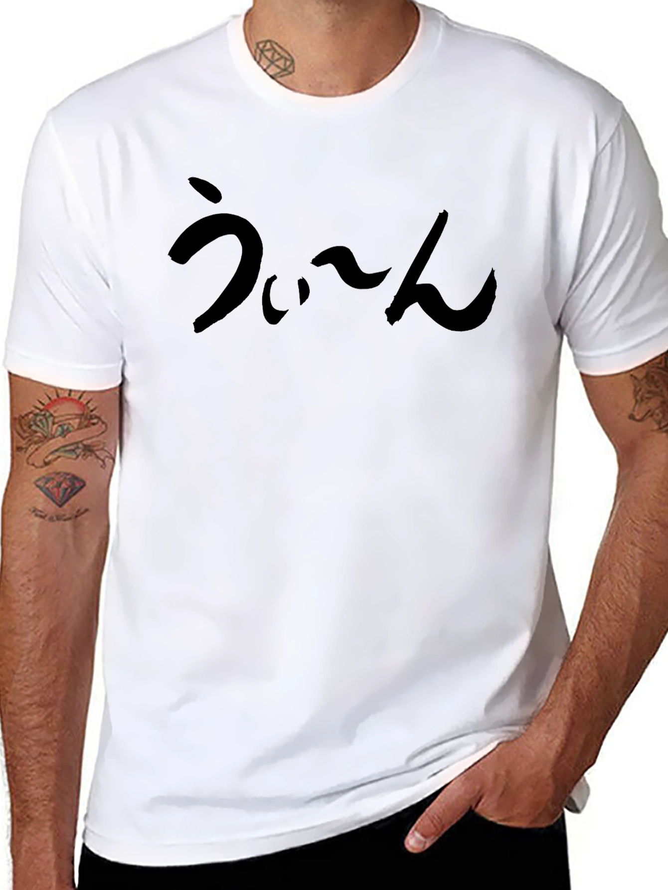 Japanese Text Graphic Black T-Shirt
