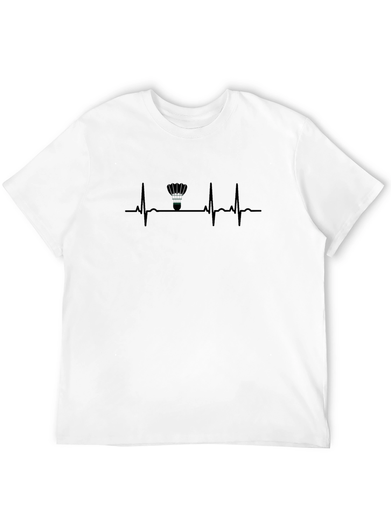Badminton Heartbeat T-Shirt - Badminton Lover Tee