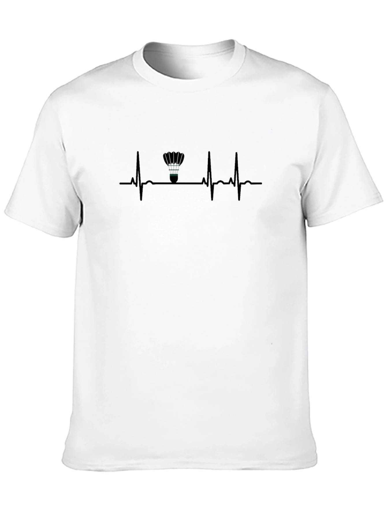 Badminton Heartbeat T-Shirt - Badminton Lover Tee