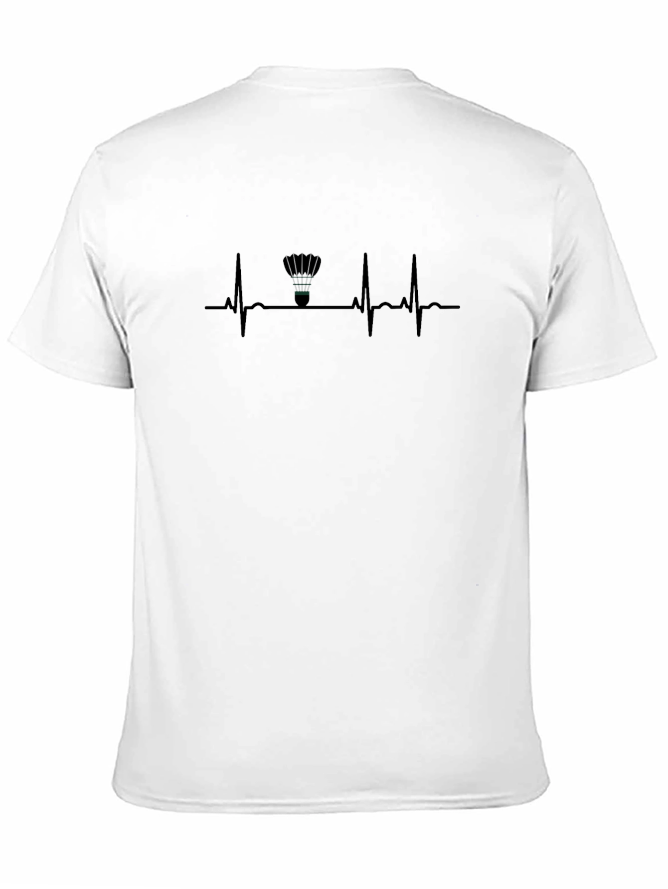 Badminton Heartbeat T-Shirt - Badminton Lover Tee