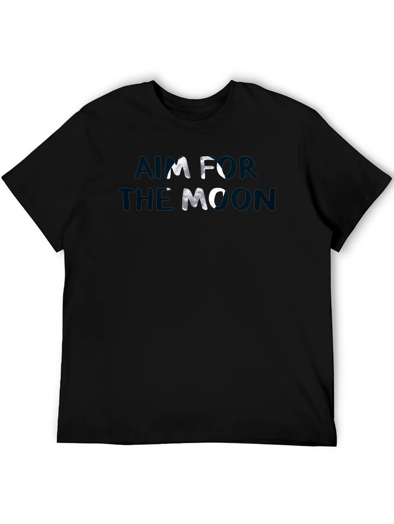 Aim For The Moon Graphic Tee - Black