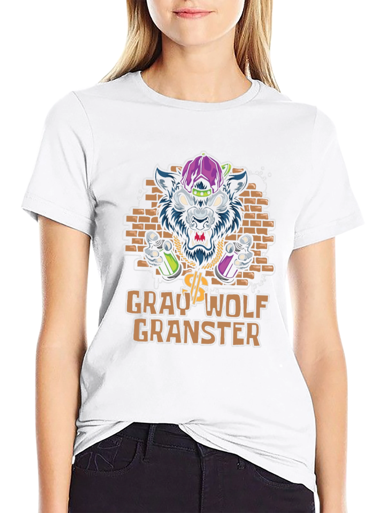 Gray Wolf Granster Graphic T-Shirt