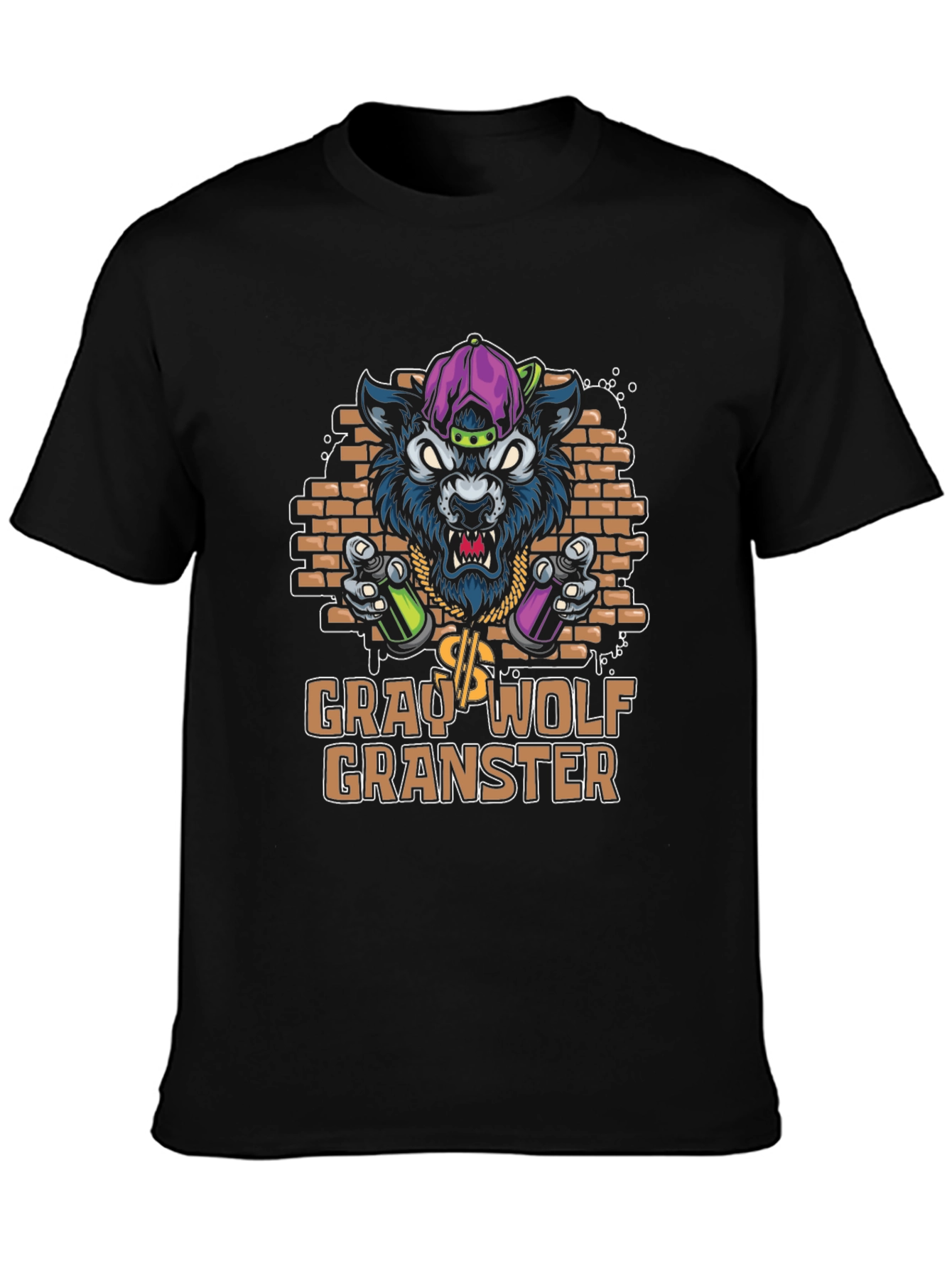 Gray Wolf Granster Graphic T-Shirt