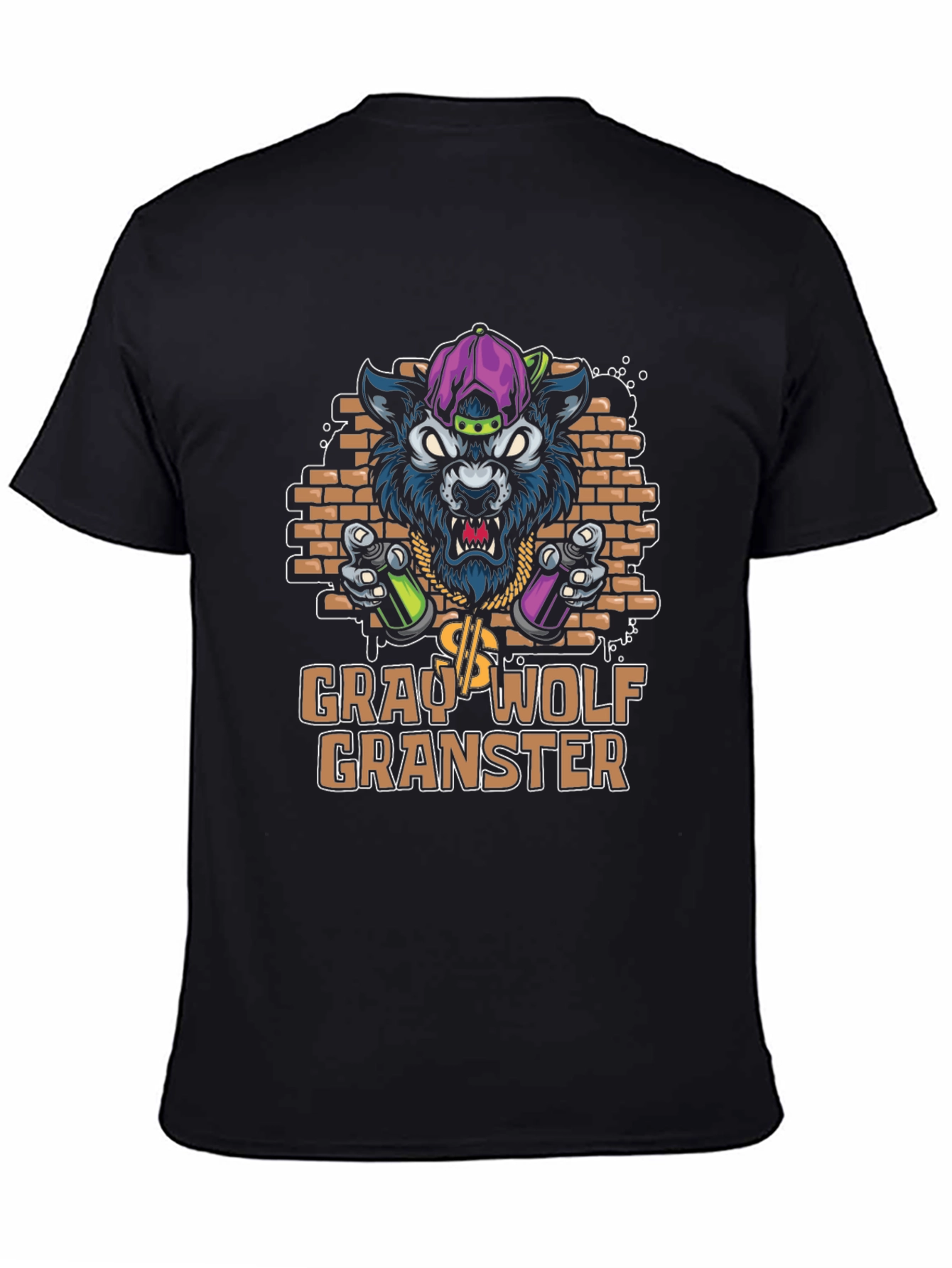 Gray Wolf Granster Graphic T-Shirt